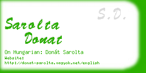sarolta donat business card
